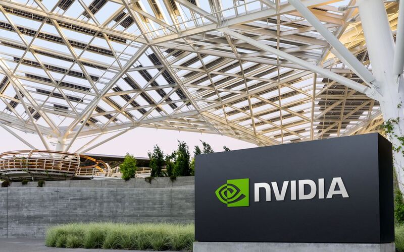 The logo of NVIDIA as seen at its corporate headquarters in Santa Clara, California, in May of 2022. Courtesy NVIDIA/Handout via REUTERS