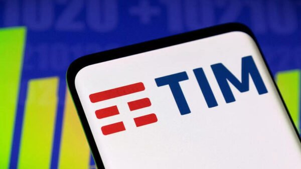 The Tim logo is seen at its headquarters in Rome, Italy November 22, 2021. REUTERS/Yara Nardi