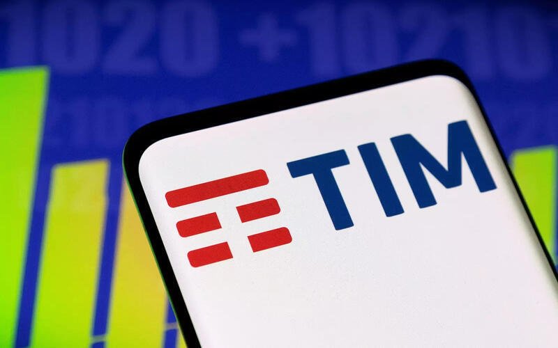 The Tim logo is seen at its headquarters in Rome, Italy November 22, 2021. REUTERS/Yara Nardi