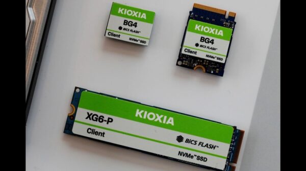 Japanese chipmaker Kioxia's products are displayed at its headquarters in Tokyo, Japan, September 30, 2021. REUTERS/Kim Kyung-Hoon/File Photo