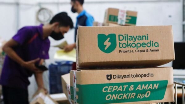 Employees pack goods at Goto's e-commerce unit Tokopedia's warehouse in Jakarta, Indonesia, August 31, 2022. REUTERS/Ajeng Dinar Ulfiana