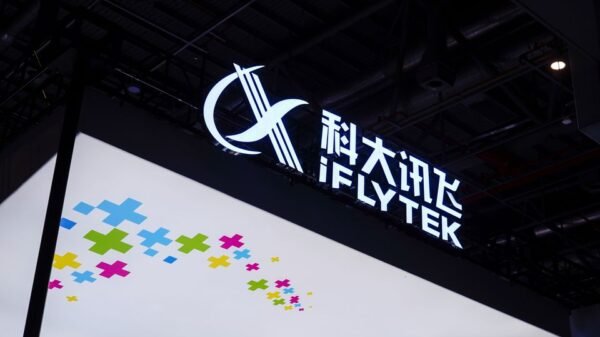 An iFlytek company sign is seen at the Appliance and Electronics World Expo (AWE) in Shanghai, China March 23, 2021. REUTERS/Aly Song/File Photo