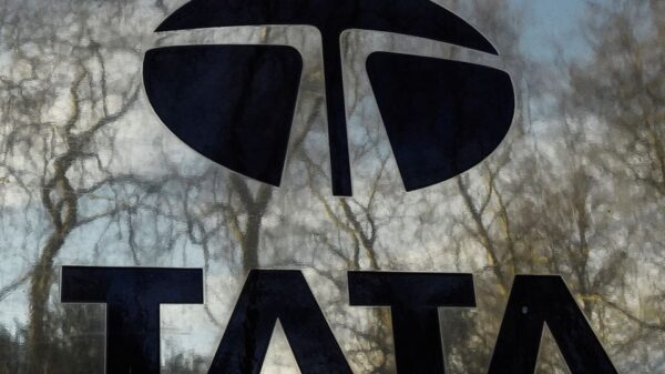 A Tata sign is seen outside their offices in London, Britain March 30, 2016. REUTERS/Toby Melville/File Photo